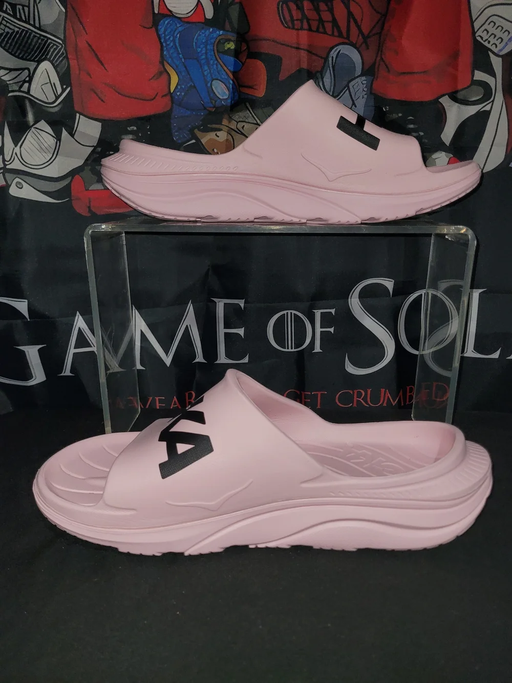 Hoka One One Pink Slide Sandals - Lightweight Comfort